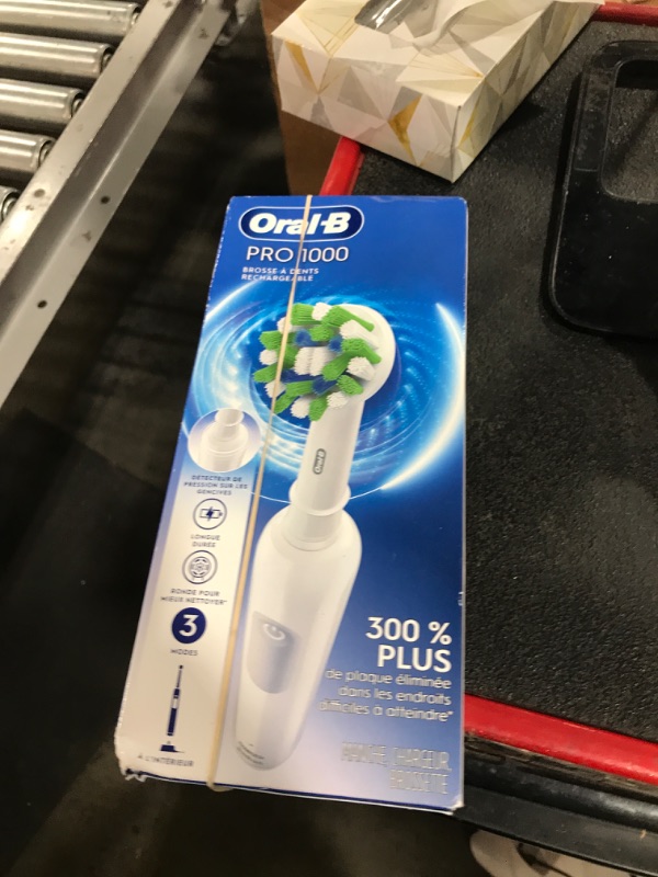 Photo 1 of Oral-B Pro 1000 Rechargeable Electric Toothbrush, White