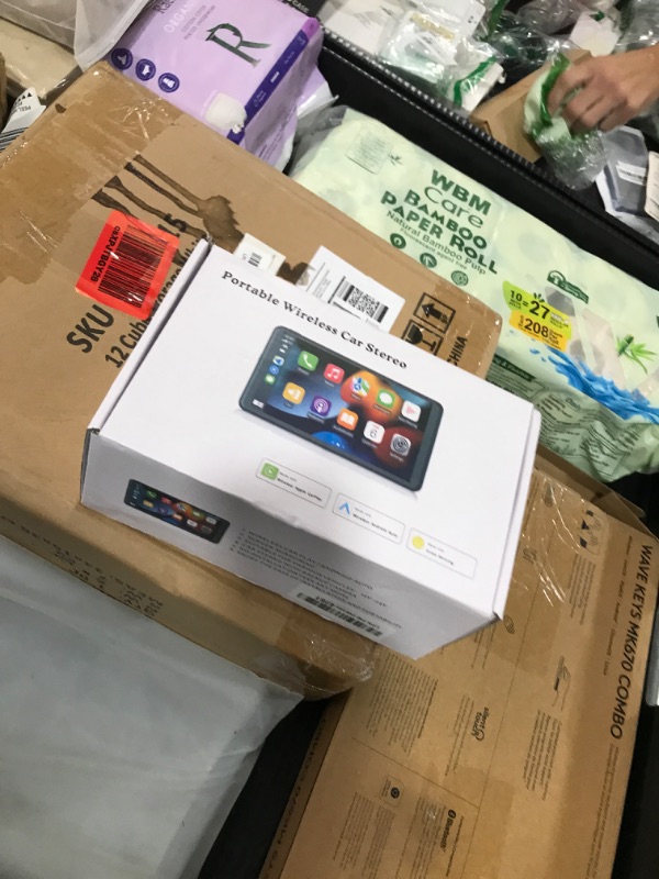 Photo 1 of Apple Carplay Screen for Car, 7" HD Portable Car Stereo Touch Screen with Wireless Android Auto, Backup Camera, Car Audio Receivers with Voice Control, Mirror Link, Bluetooth, GPS Navigation