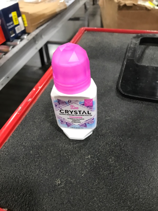 Photo 1 of CRYSTAL Mineral Deodorant Roll-On Unscented Body Deodorant With 24-Hour Odor Protection, Aluminum Chloride & Paraben Free, 2.25 FL OZ (Packaging May Vary)