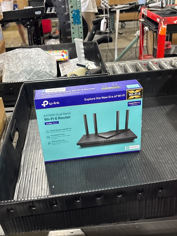 Photo 1 of TP-Link AX1800 WiFi 6 Router V4 (Archer AX21) – Dual Band Wireless Internet, Gigabit, Easy Mesh, Works with Alexa - A Certified for Humans Device