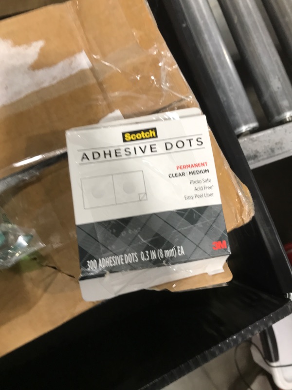 Photo 1 of Scotch Adhesive Dots, Medium, 300 Dots/Pack, Easy Dispensing, Permanent, Photo-Safe