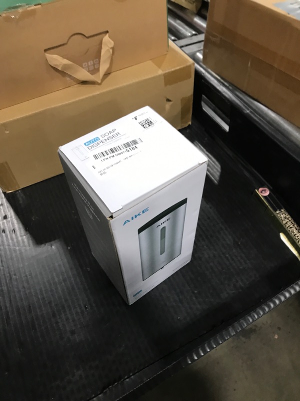 Photo 1 of AIKE Wall-Mount Automatic Liquid Soap Dispenser 27oz Large Capacity Polished Stainless Steel Finish Model AK1205