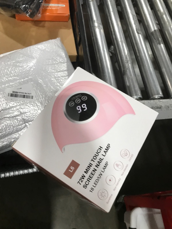 Photo 1 of LadyMisty 72W UV LED Nail Lamp Light Dryer for Nails Gel Polish with 18 Beads 3 Timer Setting & LCD Touch Display Screen, Auto Sensor, Professional Nails, Pink……