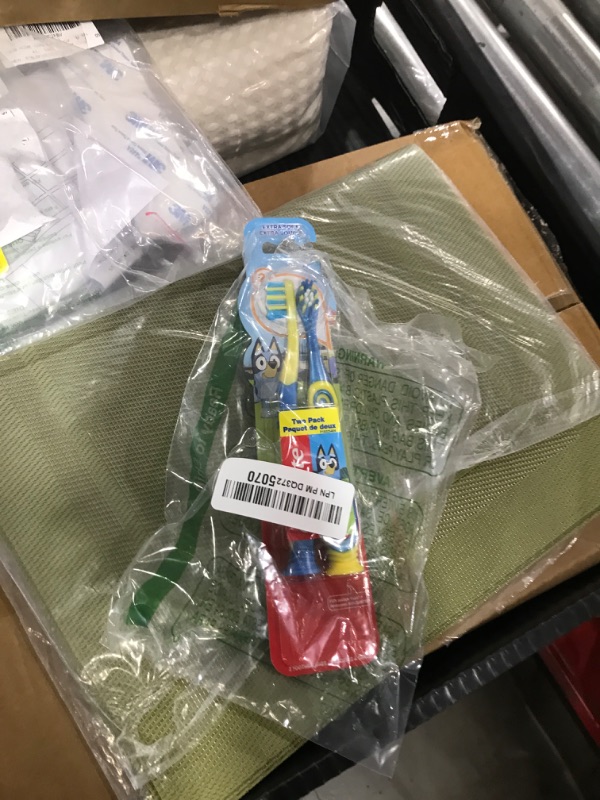 Photo 1 of Colgate Bluey Extra Soft Toothbrush for Kids, Kids Toothbrush Pack with Built in Suction Cup Toothbrush Holder, Designed for Children Ages 2 and Up, Extra Soft Bristles, 2 Count (Pack of 1)