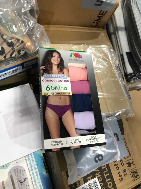 Photo 1 of Fruit of the Loom Women's 360 Underwear, High Performance Stretch for Effortless Comfort, Available in Plus Size, Cotton Blend-Bikini-6 Pack-8