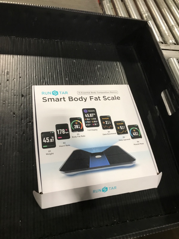Photo 1 of Runstar Smart Scale for Body Weight and Fat Percentage FSA HSA Eligible, 3.5" TFT Color Display High Precision Digital Bathroom Scale BMI Heart Rate 22 Body Composition Analyzer Sync with Fitness App