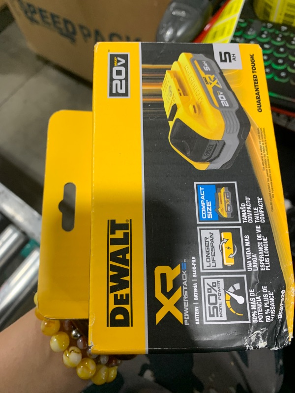 Photo 1 of DEWALT 20V MAX XR POWERSTACK 5 Ah Lithium Ion Battery (DCBP520)