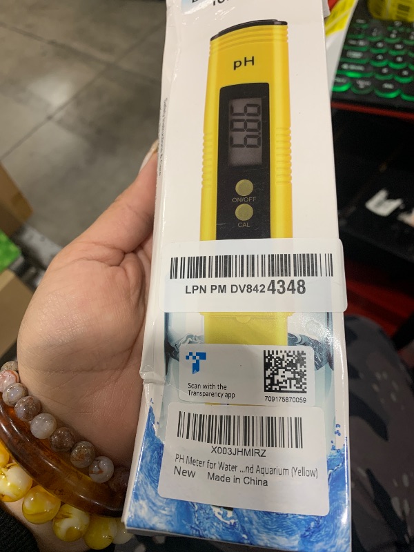 Photo 1 of PH Meter for Water Hydroponics Digital PH Tester Pen 0.01 High Accuracy Pocket Size with 0-14 PH Measurement Range for Household Drinking, Pool and Aquarium