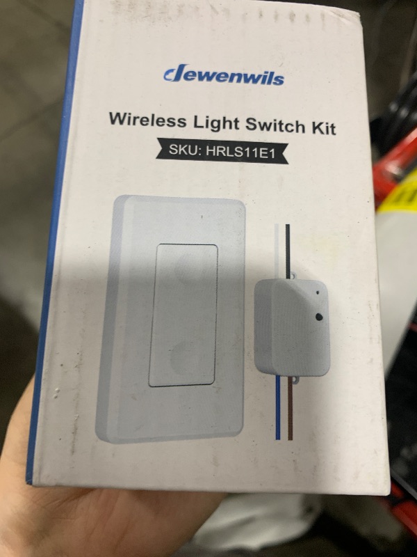 Photo 1 of DEWENWILS Wireless Light Switch and Receiver Kit, No in-Wall Wiring Required,Remote Control Wall Switch Lighting Fixture for Ceiling Lights, Fans, Lamps,100 Ft RF Range, Programmable