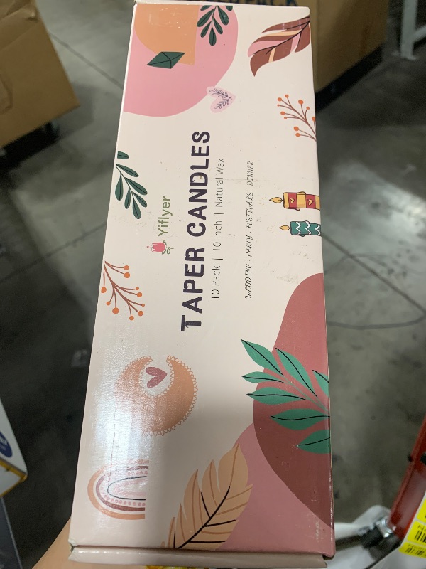 Photo 1 of 10 Inch Colored Taper Candles for Religious and Spiritual Settings, 10 Pack Unscented Candlesticks for Holiday, Seasonal Celebration and Home Decoration