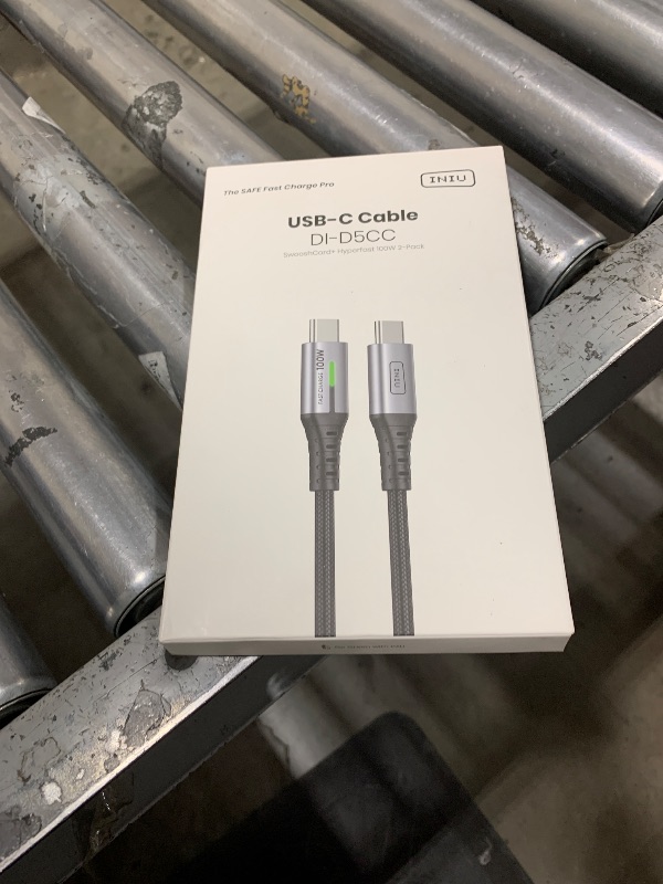 Photo 1 of INIU USB C Cable, (6.6ft, 2-Pack) 100W USB C to C Fast Charging Cord, Braided Type C Charger Cable for iPhone 16 Pro Max 15 Plus Samsung Galaxy S24 S21 S10 Note 10 MacBook iPad Kindle etc.