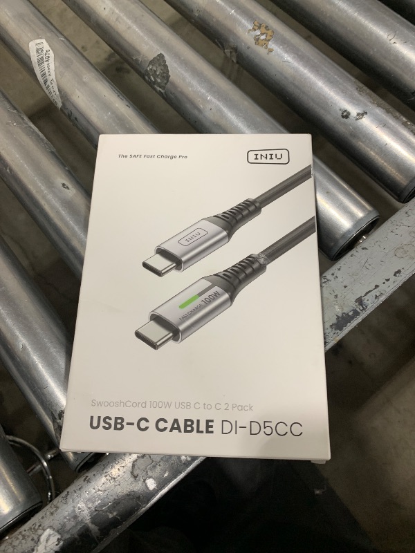 Photo 1 of INIU USB C Cable, (6.6ft, 2-Pack) 100W USB C to C Fast Charging Cord, Braided Type C Charger Cable for iPhone 16 Pro Max 15 Plus Samsung Galaxy S24 S21 S10 Note 10 MacBook iPad Kindle etc.