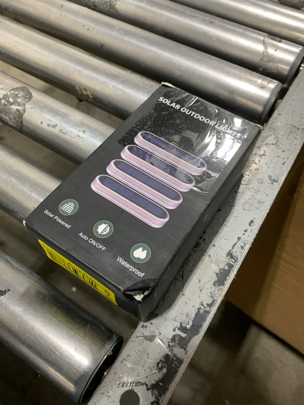 Photo 1 of Solar Step Lights Outdoor - Waterproof LED, Warm White Solar Lanai Patio Deck Pool Accessories (4 Pack)