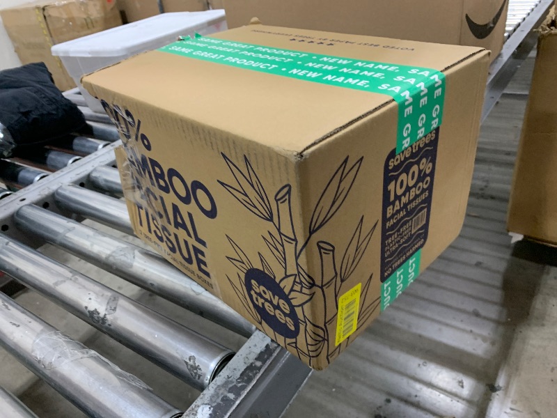 Photo 1 of Save Trees Bamboo Facial Tissues - 12 Boxes of Eco-Friendly, 3-Ply Hypoallergenic Tissues, 90 Sheets per Box, FSC Certified, Plastic-Free Packaging, Soft & Gentle for Home Use