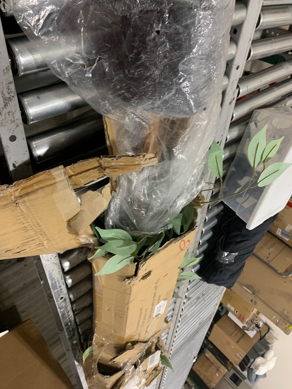 Photo 1 of SOGUYI 6ft Artificial Ficus Tree with Natural Wood Trunk, Silk Fake Ficus Tree in Plastic Nursery Pot, Faux Plant for Office Home, Indoor Outdoor Decor, 1 Pack