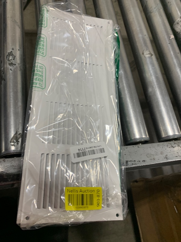 Photo 1 of Repa Market White Air Vent Cover 16" x 6" Inch (Outer Dimensions) - Steel Return Air Grilles - for Ceiling and Sidewall - HVAC - with Protection Screen (15.74'' x 5.90'' Inch)