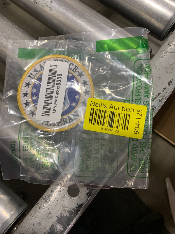 Photo 1 of 1 Pcs American ”U S A F Veteran” Patch - Size 3.15” Round - Hook & Loop Fastener Backing - Accessory Patch for Clothing, Jackets, Jeans, Cap, Backpacks,Uniform, Veteran Support