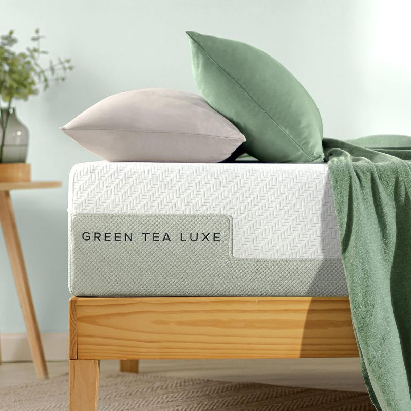 Photo 1 of ZINUS 12 Inch Green Tea Luxe Memory Foam Mattress, Queen, Pressure Relieving, CertiPUR-US Certified, Mattress in A Box, All-New, Made in USA