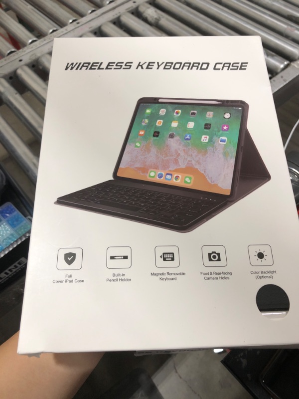 Photo 1 of BLUTLOTUS Keyboard Case for iPad 9th/8th/7th Generation 10.2 Inch,360° Rotatable Magnetic Keyboard Case with Pencil Holder Grooves Design(2021/2020/2019),7 Color Backlit Detachable Wireless (Black)
