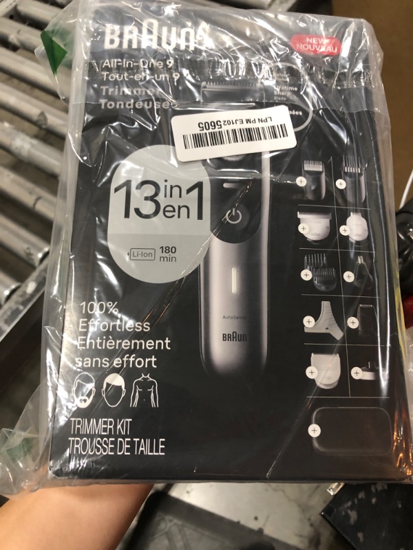 Photo 1 of Braun All-in-One Men's Shaving Kit Series 9 9440, 13-in-1 Beard, Face, Nose, Ear Trimmer, Hair Clippers, Body Groomer and Manscaping