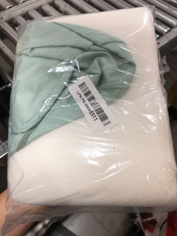 Photo 1 of Tiny Twinkle Toddler Pillow with Fitted Pillowcase - Ergonomic Shape with Memory Foam for Comfortable Sleeping - Kids Travel Pillows (Sage)