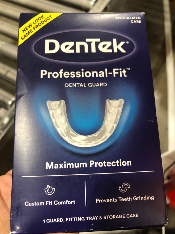 Photo 1 of DenTek Mouth Guard for Nighttime Teeth Grinding, Professional-Fit Dental Guard, 1 Count