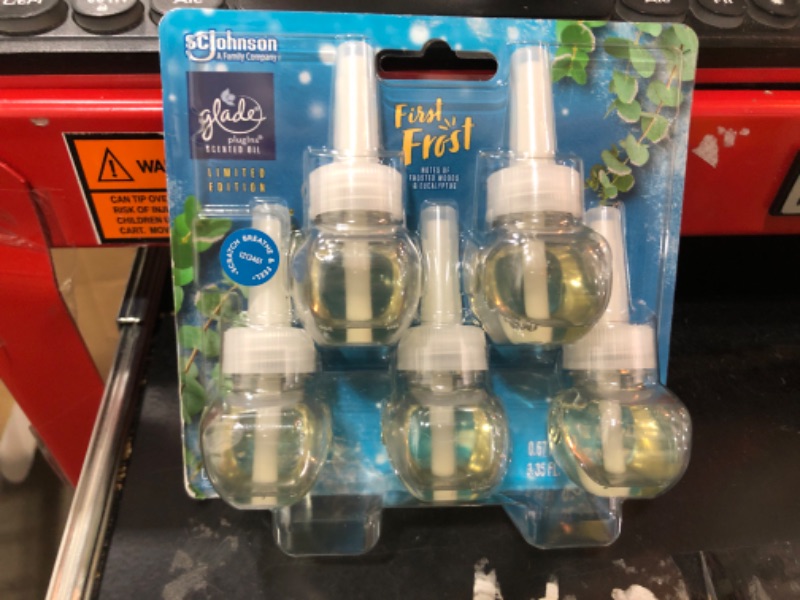 Photo 1 of Glade PlugIns Refills Air Freshener, Scented and Essential Oils for Home and Bathroom, First Frost, Limited Edition Scent, 3.35 Fl Oz, 5 Count