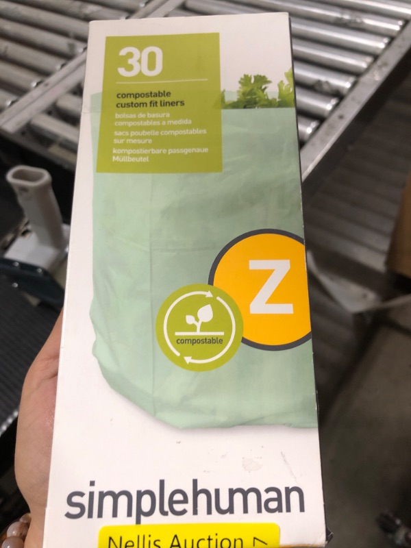 Photo 1 of simplehuman Code Z 30 Count, Genuine Custom Fit Liner, Compostable Trash Bags in Dispenser Packs