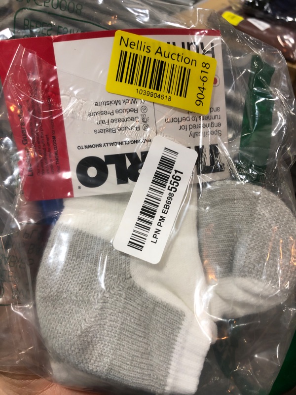 Photo 1 of Thorlos JMM Max Cushion Running Low Cut Socks, White/Platinum, Small