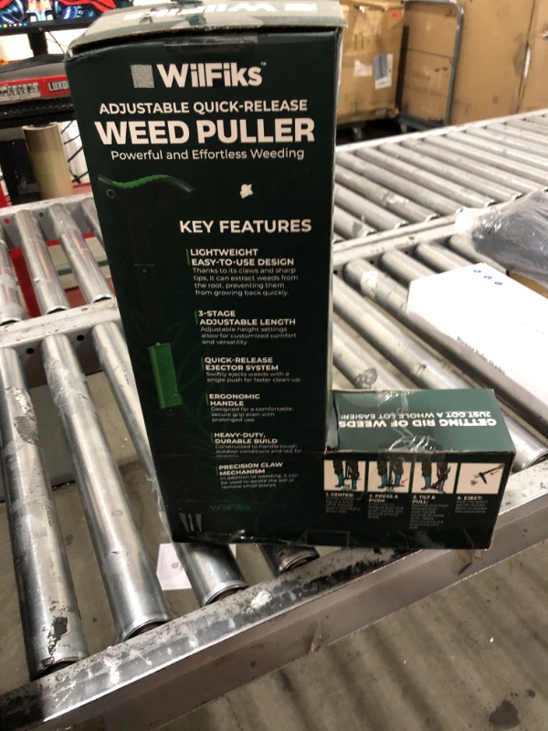 Photo 1 of Puller Tool with Long Adjustable Handle (36", 40", & 45"), Quick-Release Weed Ejector Mechanism, Lightweight Aluminum Stand-Up Heavy Duty Weed Remover, 4-Claw Head & Foot Pedal for Easy Weeding