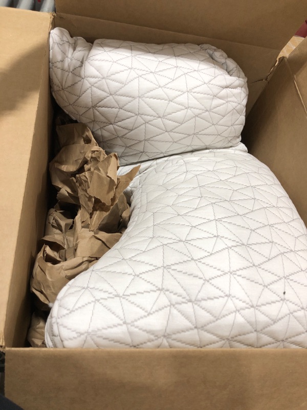 Photo 1 of Coop Home Goods Original Crescent Adjustable Pillow, King Bed Pillows for Shoulder, Neck & Head Support, Crescent Foam Pillows - Medium Firm for Back & Side Sleeper, CertiPUR-US/GREENGUARD Gold