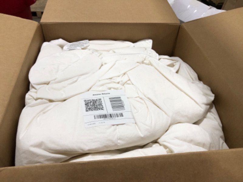 Photo 1 of Cosybay Queen Size Feather Down Fiber Comforter - Ultra Fluffy 100% Cotton Duvet Insert, All Season Hotel Luxury Bedding with Corner Tabs, 90"x90" White
