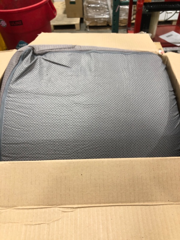 Photo 1 of Wedge Pillow for Headboard, 10’’ Triangle Elevated Bed Wedge Pillow for Acid Reflux Relief, Sleeping, Post Surgery, Back Pain Relief, Snoring, Soft Memory Foam Top & Washable Breathable Cover, Grey