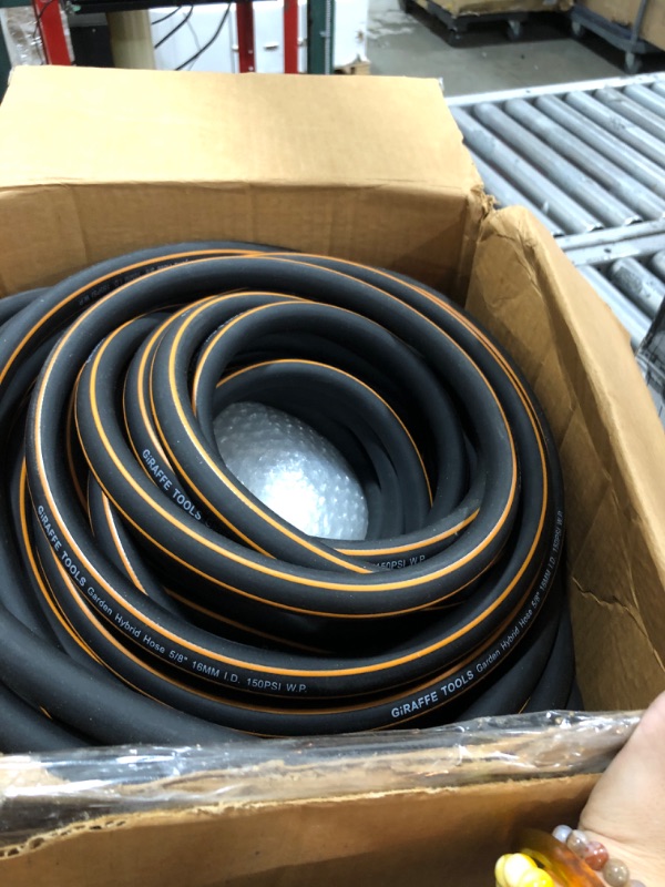 Photo 1 of Giraffe Tools Garden Hose 75ft x 5/8", Water Hose Heavy Duty, Lightweight, Flexible Hybrid Hose with Swivel Handle, Male to Female Fittings