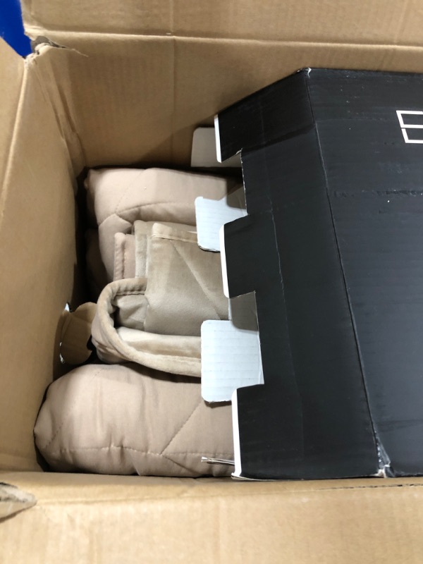 Photo 1 of EVERGRACE 3 Pieces Luxurious Velvet King Quilts, Ultra Soft Lightweight Velvet Comforter Set, Matelasse Oversized Diamond Bedspread Coverlet for All Season with 2 Shams, Khaki Tan, 108"x96"