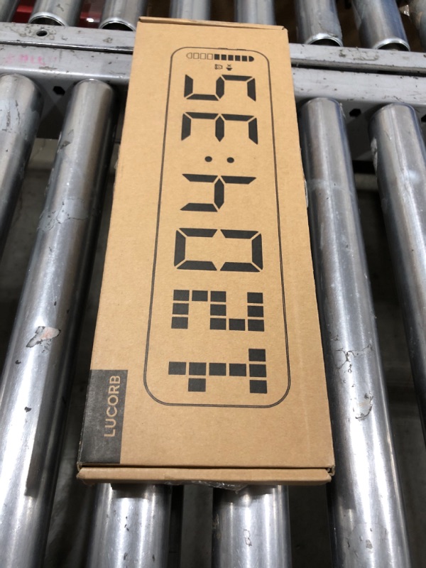 Photo 1 of LUCORB Gym Timer - Large Digital Gym Clock Wall with Interval Time Progress Bar, Countdown/Up Stopwatch, Remote Control for Home Gym Garage Boxing Crossfit