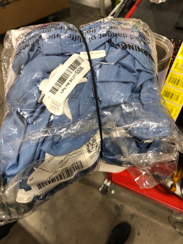 Photo 1 of Wannsee Japanese Anime 6Pcs Lolita French Maid Apron Fancy Dress Cosplay Costume Gloves Headwear Socks set(Blue Plus size 4XL)