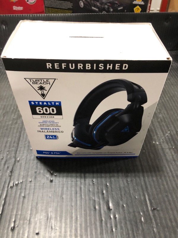 Photo 1 of Turtle Beach Stealth 600 Gen 2 USB Wireless Amplified Gaming Headset for PS5, PS4, PS4 Pro, Nintendo Switch, PC & Mac with 24+ Hour Battery, Lag-Free Wireless, & Sony 3D Audio - Black (Renewed)