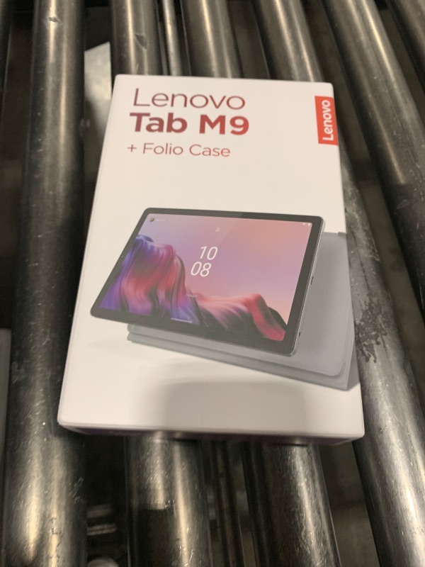 Photo 1 of Lenovo Tab M9-2023 - Tablet - Long Battery Life - 9" HD - Front 2MP & Rear 8MP Camera - 3GB Memory - 32GB Storage - Android 12 or Later - Folio Case Included,Gray