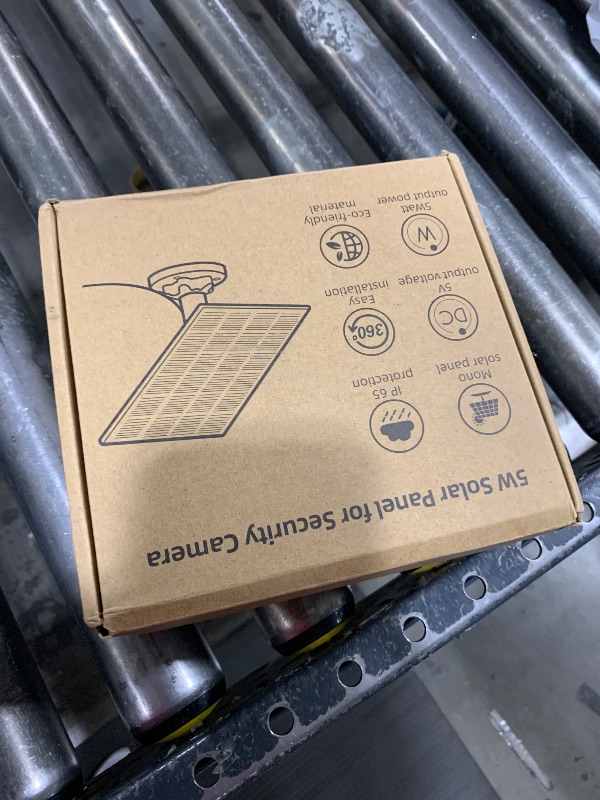 Photo 1 of 2PC 5W Solar Panel for Security Camera, Solar Panel with Micro USB & USB-C Port for DC 5V Outdoor Rechargeable Battery Camera, IP65 Waterproof, 360° Adjustable Security Mount, 9.8ft Cable