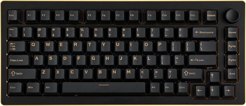 Photo 1 of EPOMAKER Tide75 Upgraded QMK/VIA 75% Wireless Aluminum Mechanical Keyboard, Hot-Swap Creamy Gaming Keyboard with FR4 Plate, Bluetooth/2.4Ghz/USB-C, RGB Backlit, NKRO (Black)