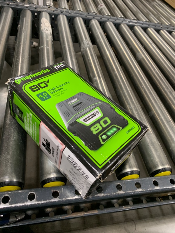 Photo 1 of Greenworks PRO 80V 4.0Ah Lithium-Ion Battery ((Genuine Greenworks Battery / 75+ Compatible Tools)