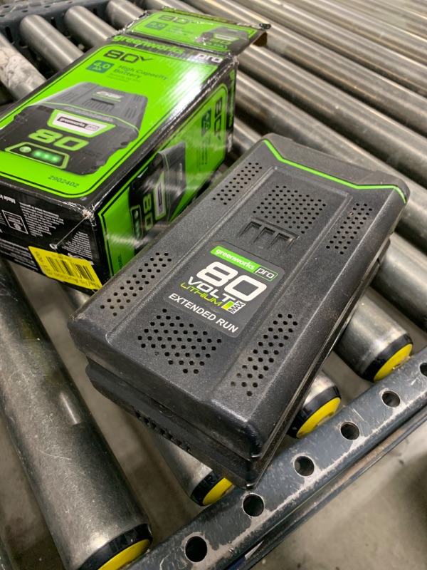 Photo 1 of Greenworks PRO 80V 4.0Ah Lithium-Ion Battery ((Genuine Greenworks Battery / 75+ Compatible Tools)