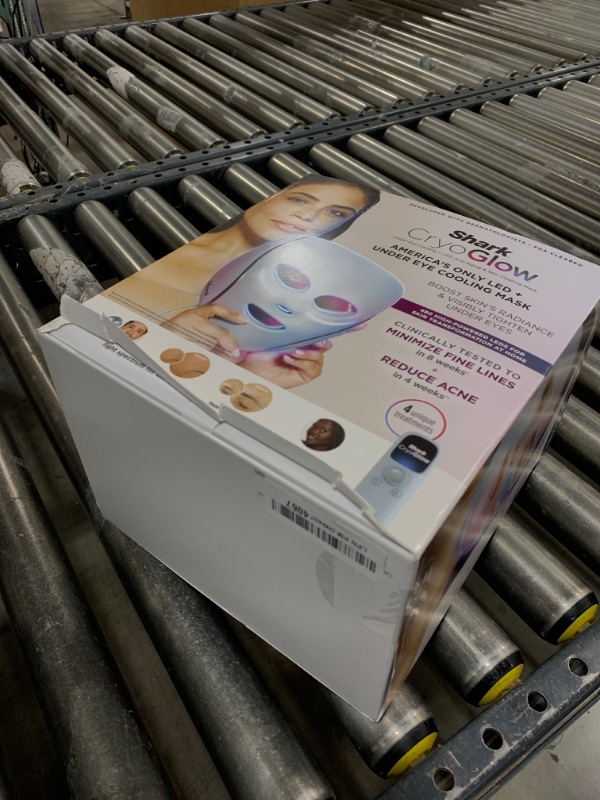 Photo 1 of Shark CryoGlow LED Face Mask (FSA/HSA Eligible*) with Under-Eye Cooling, Anti-Ageing & Blemish Repair, Red & Blue LED, Infrared Light Therapy, USB-C, Remote Control, Storage Bag, Blue Frost, FW312
