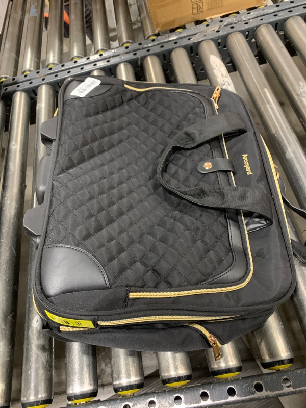 Photo 1 of Arcoyard Rolling Laptop Bag Women, Rolling Briefcase for Women with Waterproof Pocket, 17.3 Inch Computer Bag, Underseat Carry On Luggage with Wheels for Work Travel Business, Lightweight Black