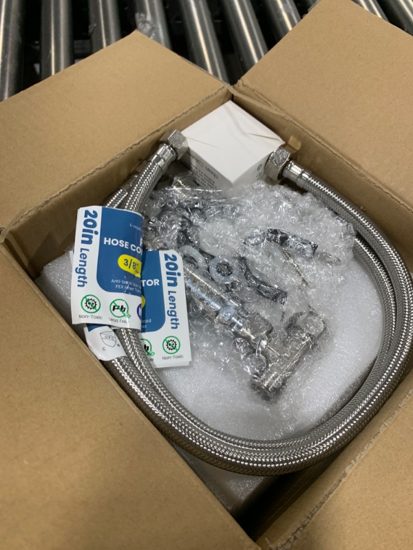 Photo 1 of Crispaire Instant Hot Water Recirculating Pump Kit with 304 Stainless Steel Bypass Valve, 20-in PEX Supply Lines for Potable Water, Smart Plug and Adapters with Rubber Washers for Tank Water Heaters