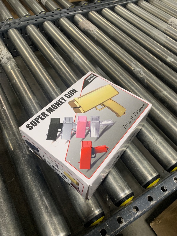 Photo 1 of Sopu Make it Rain Money Gun Paper Playing Spary Prop Cash Gun Party Supplies (Metallic Gold)