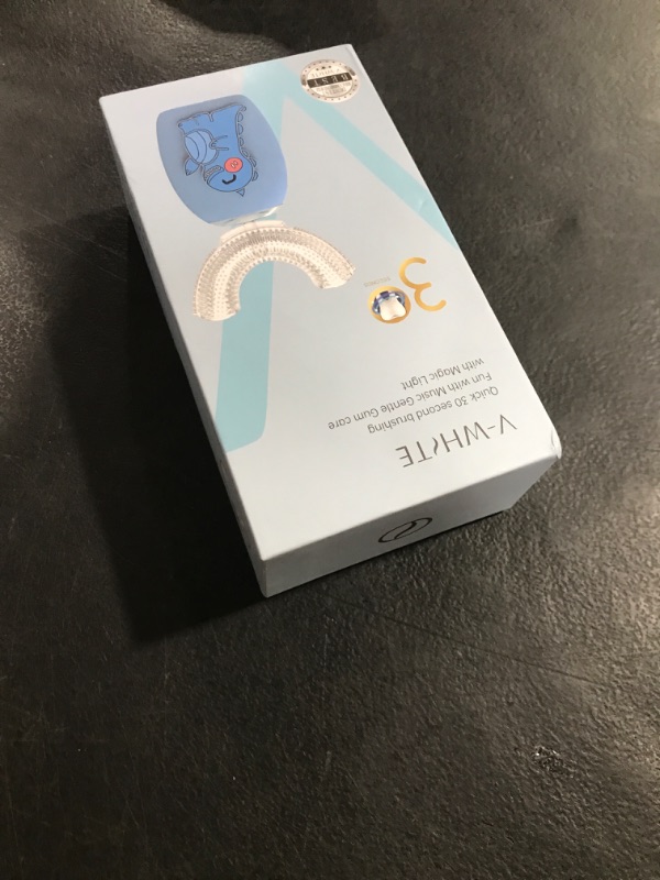 Photo 1 of V-WHITE Electric Toothbrush Kids- Ultrasonic U-Shaped Toothbrushes for Teeth Whitening - 360° Mouth Cleansing, Hands Free Gums Protection - Wireless Charging & LED Light - Waterproof IPX7 Certified