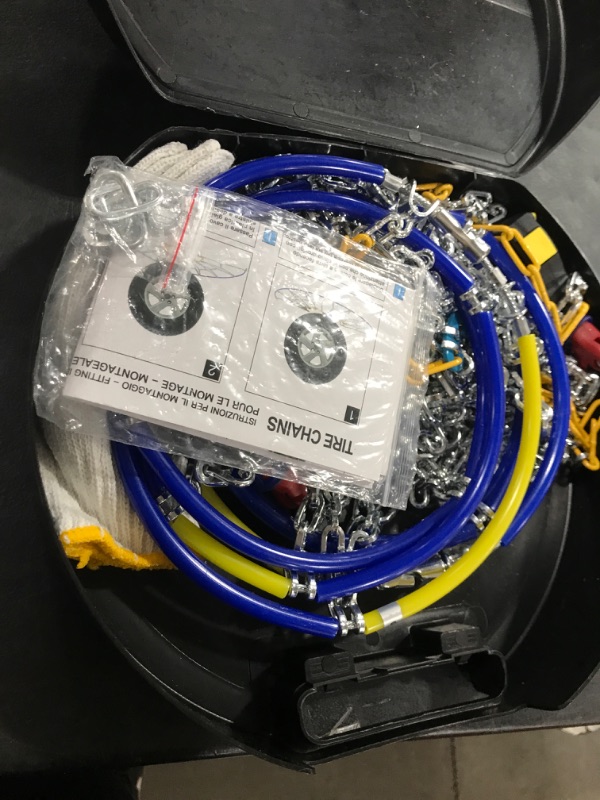 Photo 1 of Auto Fixing Snow Chains Tire Chains For Cars Suv Pickup Trucks - Auto Fixing 1 Min Quick Fit AND Easy Installation, Reusable Universal Emergency Traction Snow Chains - Set of 2?HKN150?