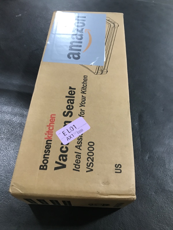 Photo 1 of [Updated 2025] Bonsenkitchen Vacuum Sealer Machine + 5 Vacuum Bags, Fast-Compact/Multi-Functional Food Vacuum Sealer with External Vacuum System, Black